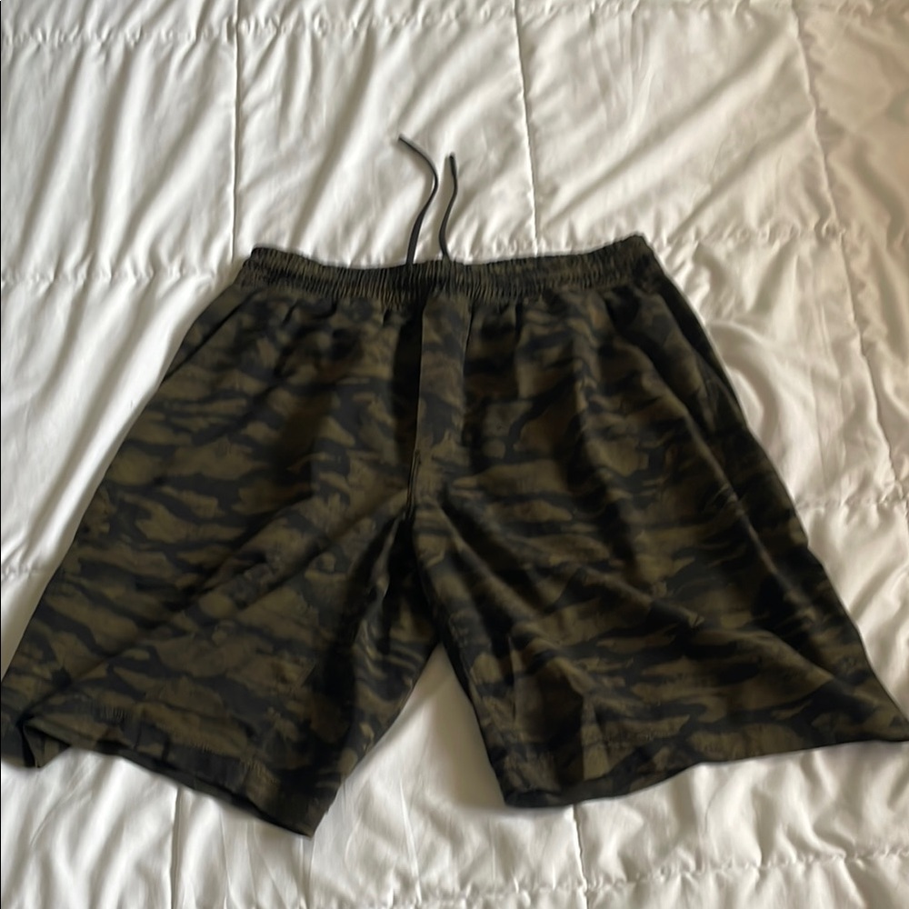 lululemon athletica Camouflage Athletic Shorts - Black and Brown